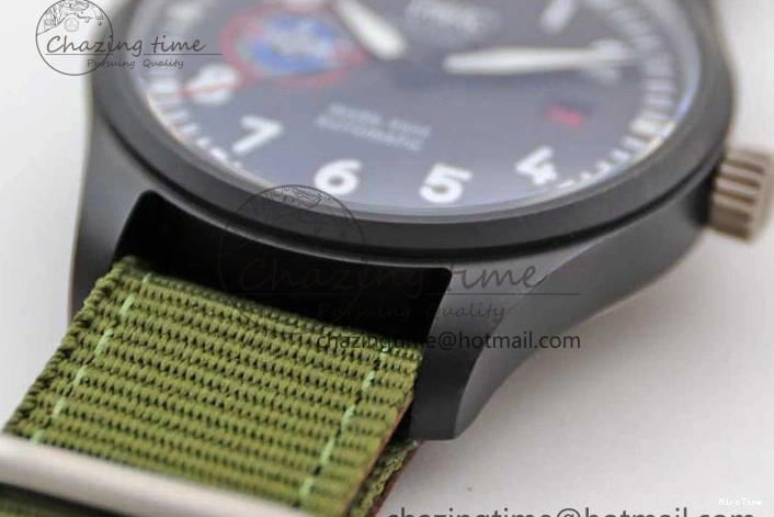 MIROTIME 0304 Packable Mark XVIII ‘TOPGUN SFTI’ Ceramic M+F Best Edition Black Dial on Green Nylon Strap 7048